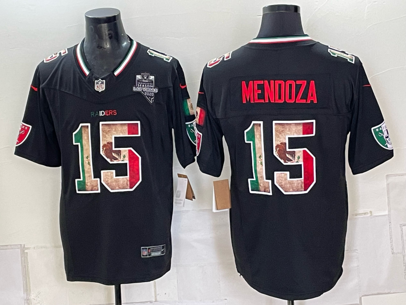 Men 2026 Oakland Raiders #15 Mendoza Black Nike Limited NFL Jersey 0907035->oakland raiders->NFL Jersey